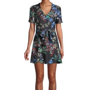 *SOLD* STYLESTALKER black floral mini dress